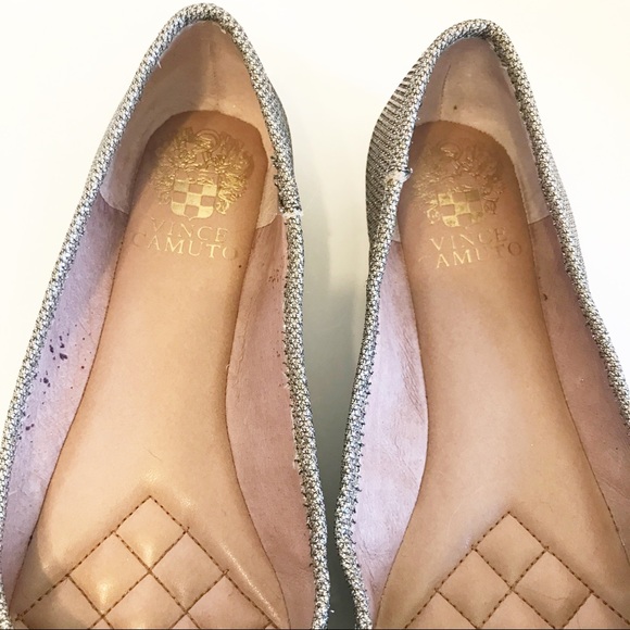Vince Camuto Timba Bow Metallic Silver Flats 6.5 - Picture 4 of 11